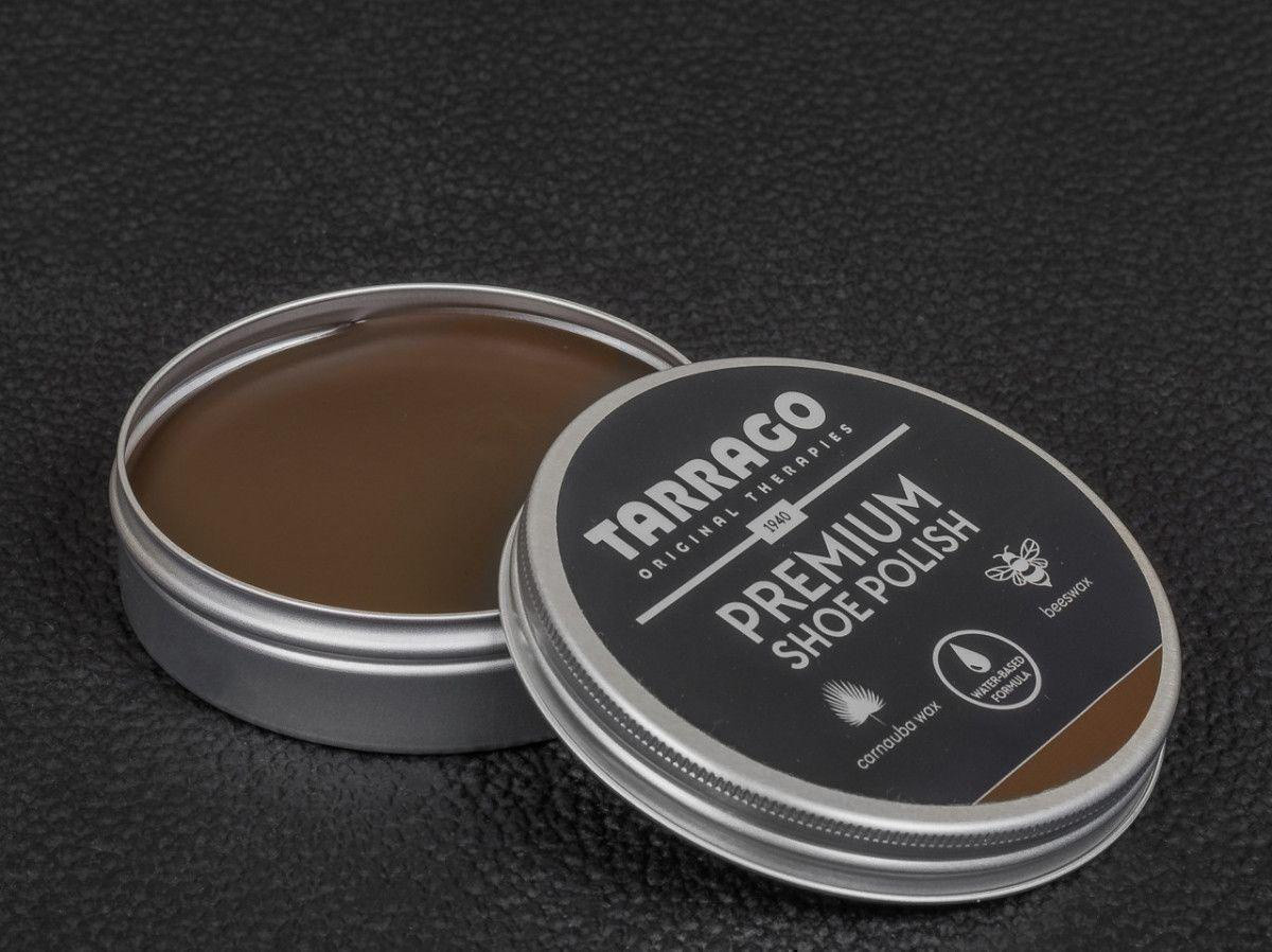 Крем-паста для взуття середньо-коричнева Tarrago Premium Shoe Polish, 50 мл (39)