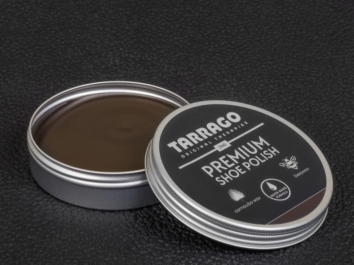 Крем-паста темно-коричнева для взуття Tarrago Premium Shoe Polish, 50 мл (06)