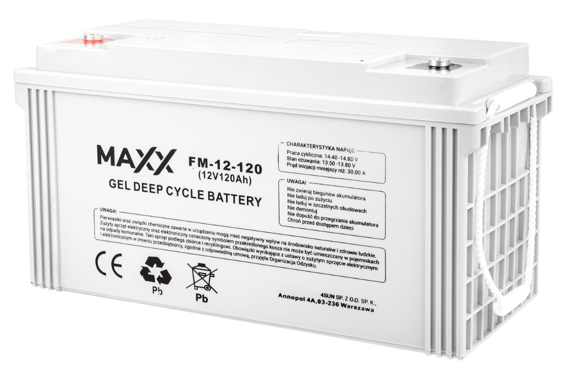 Акумулятор гелевий 4SUN MAXX GEL DEEP CYCLE 120Ah 12V (12-FM-120)