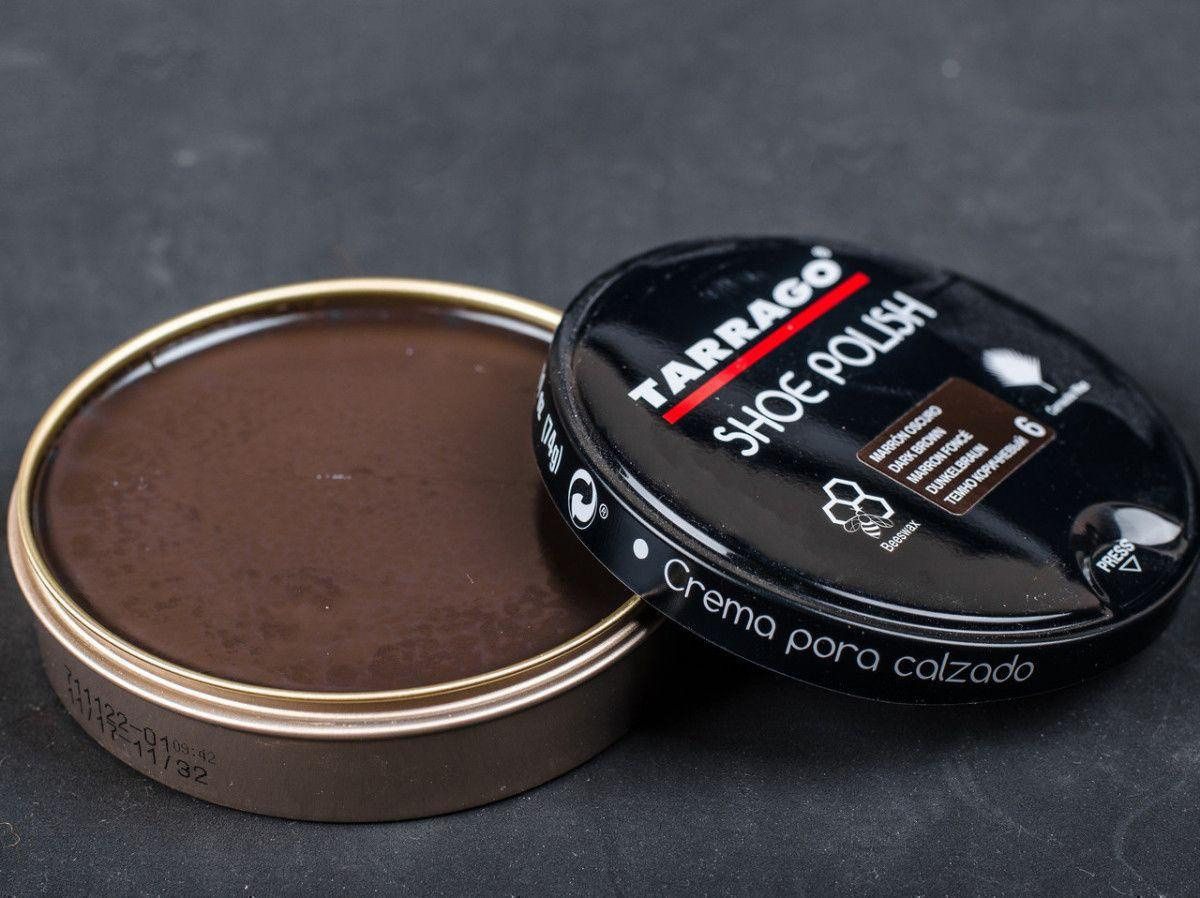 Крем-паста для взуття темно-коричнева Tarrago Shoe Polish, 100 мл, (06)