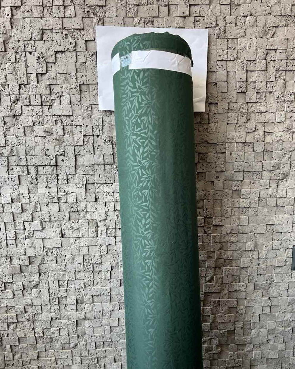 Однотонна зелена тканина шириною 220см для постільної білизни Мікрофібра тиснення візерунок синтетична TIS-D2 у рулоні 100м