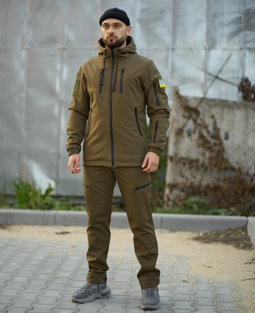 Військовий костюм Soft Shell койот Чоловічий костюм тактичний софтшел на флісі - фото 1 - id-p1968702237