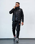 Спортивний костюм чоловічий зимовий Nike Tech Fleece (найк теч фліс) зима теплий на флісі комплект з жилеткою (безрукавкою), фото 6
