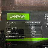 Акумулятор LiFePO4  LanPWR 12V 100AH 100A 1280Wh для дому котла сонячних батарей, фото 5