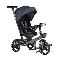 Велосипед триколісний з батьківською ручкою Best Trike (поворот сидіння, фара) Marco 9155 / 303-19 Синій