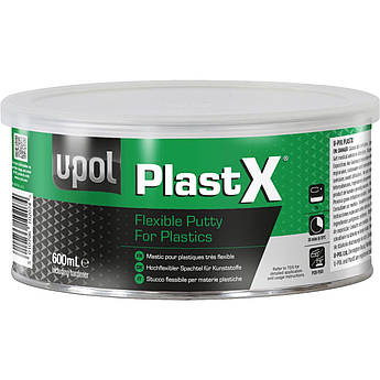 Шпаклівка для пластику еластична поліефірна U-POL PLASTX 6 Flexible Putty, 600 мл Чорний