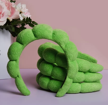 Косметичний набір для вмивання (обруч і напульсники) Салатовий