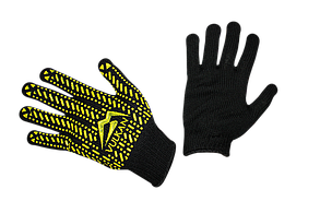 VULKAN Рукавички трикотажні чорні ТМ Vulkan LUX, р.10