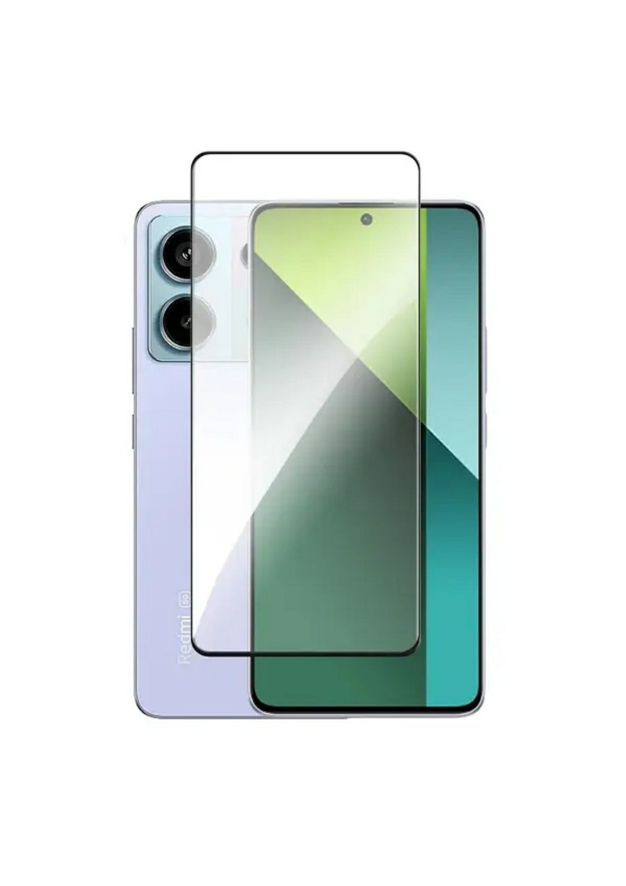 Загартоване захисне скло на смартфон Xiaomi Redmi Note 13 Pro 5G / Чорна рамка, фото 1