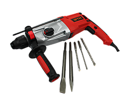 GTM Перфоратор + RH28/850EV 3,2Дж, 850Вт, 6-28мм, 3реж.