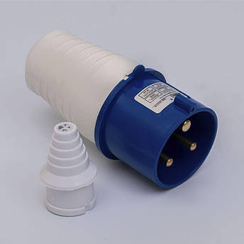 Вилка силова переносна 32А 220В 2Р+Е IP44, фото 2