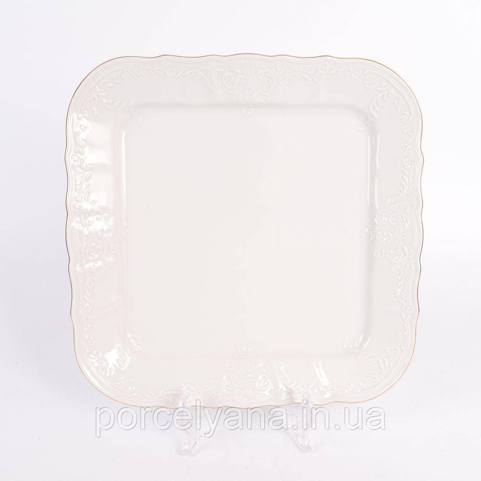 Блюдо квадратне 26 см Thun Bernadotte обведення золото 311011, фото 1