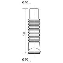 З'єднання гнучке Magiflex Ø50 мм F-M 269 мм WIRQUIN (9549353), фото 6