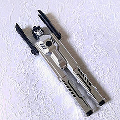 Ручка 2штв1 гелева РОБОТ срібний синя паста 0.38мм арт.1158