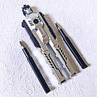 Ручка 2штв1 гелева РОБОТ срібний синя паста 0.38мм арт.1158, фото 3