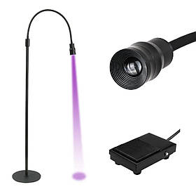 Гнучка підлогова лампа UV-5 для сушіння нігтів і нарощування вій, 5 Вт. Чорний