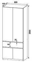 Шафа Брайт 800 2000х800х520мм Майстер Форм, фото 2