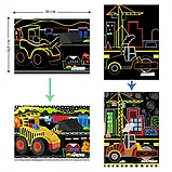 Набір для творчості, скретч-арт AVENIR "Будівництво", 8 розмальовок, фото 2