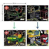 Набір для творчості, скретч-арт AVENIR "Будівництво", 8 розмальовок, фото 6