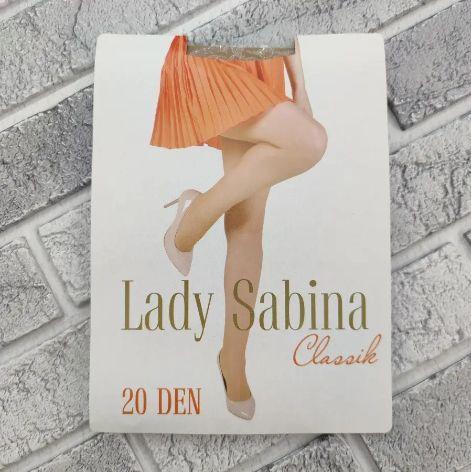 Колготки капронові жіночі Lady Sabina 20DEN класика розмір 3 бежеві 20024758