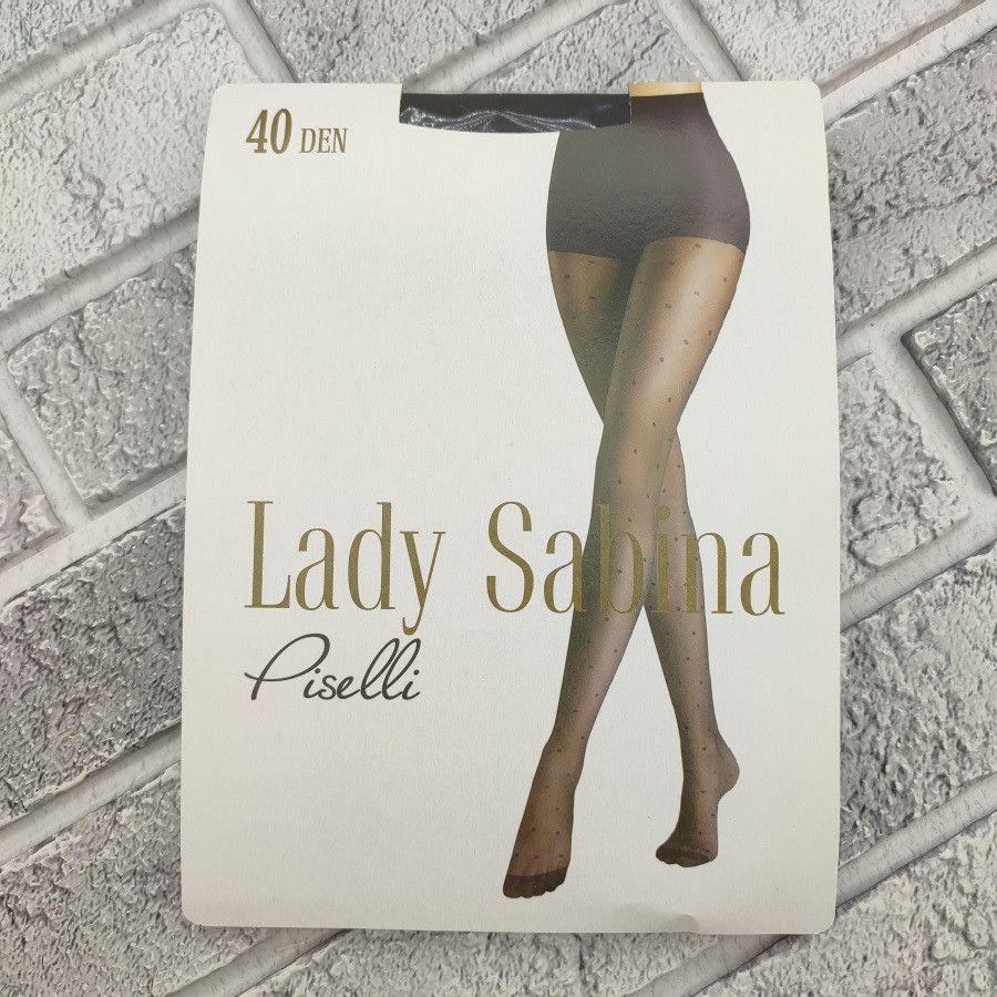 Колготи жіночі капронові LADY SABINA р.2 LS PISELLI 40 DEN NERO (чорні) крапки 30034815