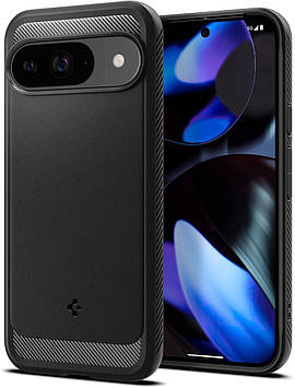 Чохол Spigen для Pixel 9 / Pixel 9 Pro  - Rugged Armor, Matte Black (ACS07685)