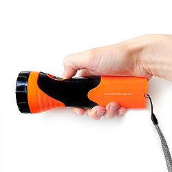 Акумуляторний світлодіодний ліхтар Idea Poland Orange LED 1W 230V 50Hz 90Lm 6500K помаранчевий/чорний