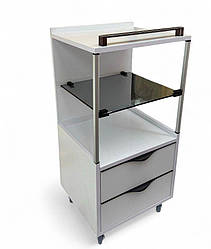 Візок педикюрний BVC скло з розетками