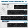 Панель на кухонний фартух під скло Чорний мармур, з двостороннім скотчем 62 х 305 см, 1,2 мм, фото 2