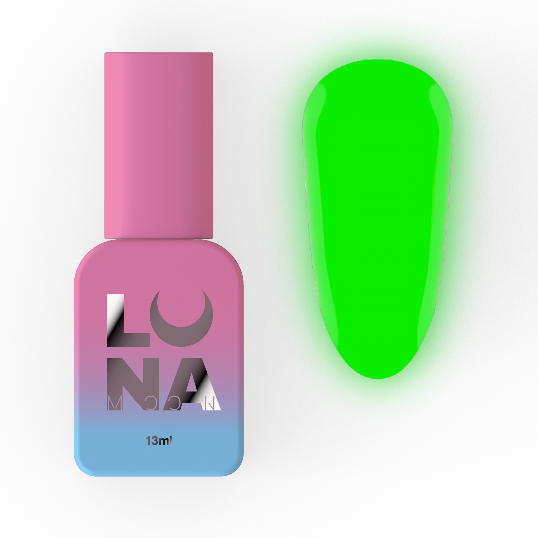 Люмінесцентне топове покриття LUNAMoon Top Shine Dark Green для гель-лаку, 13 мл