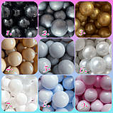 Сухий басейн для дітей від 6 міс з тканини оксамит (велюр) з кульками 100 шт. з харчового пластику, без запаху, фото 9