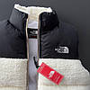 Жилетка The North Face TNF безрукавка Норд Фейс ТНФ бежева на овчині хутряна плюшева утеплена демісезон весна осінь, фото 5