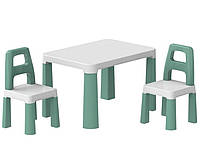 Дитячий столик і два стільчика ТехноK 0440 ментоловий (Unicorn)