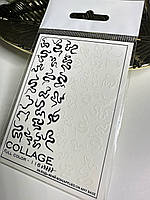 Наклейки водні для дизайну нігтів COLLAGE 118
