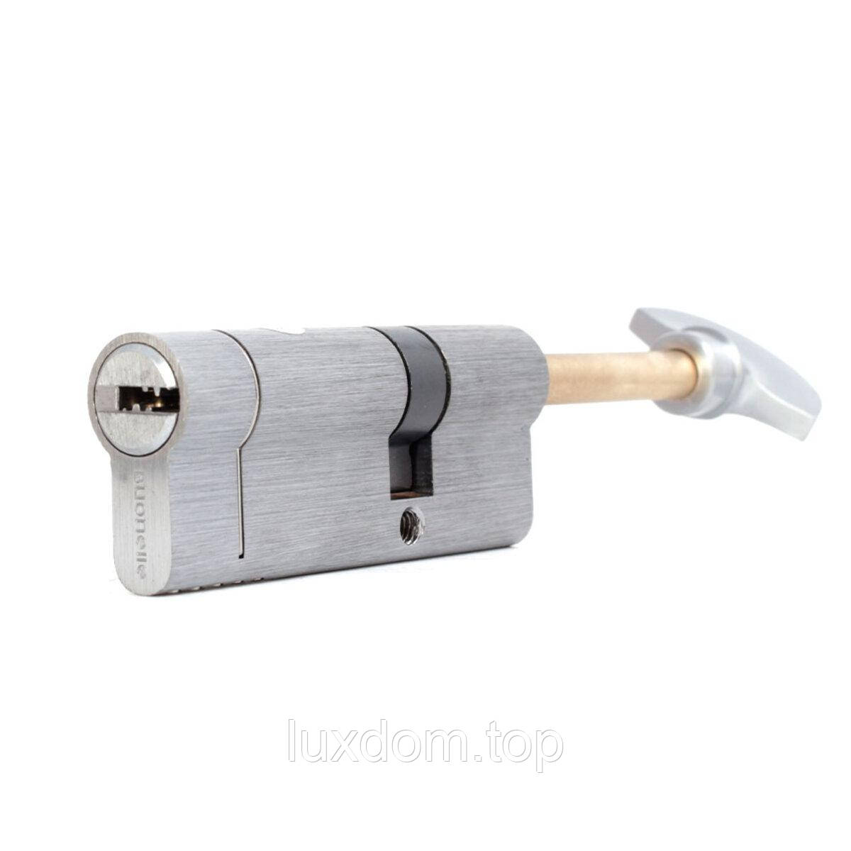 Циліндр Buonellе B10CQ5030SCX6 50/30 мм ключ / шток, 5 ключів + 1 монтажний ключ,  хром матовий, фото 1