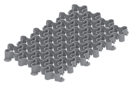 Модуль геопокриття пластиковий EasyPave сірий (0,597*0,4*0,05 м) 0,24м2, Екопаркова