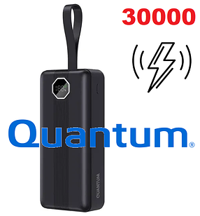 Універсальний мобільний акумулятор Quantum QM-PB1032 black 30 000 mAh 3.7V fast charging (+ліхтарик)