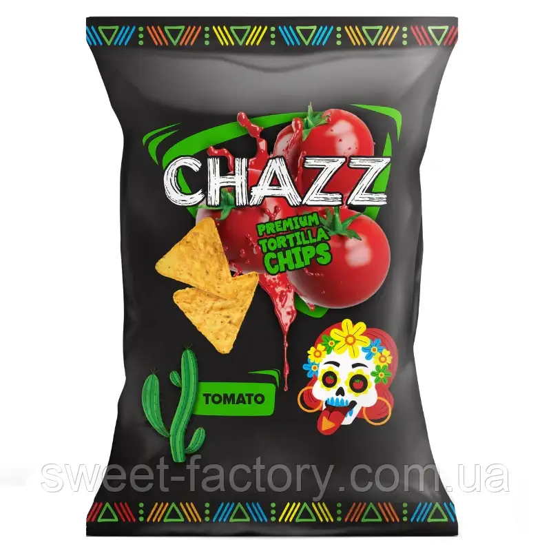 Чипсы Chazz Premium Tortilla Chips Tomato 100g (ID#2337739249), цена ...