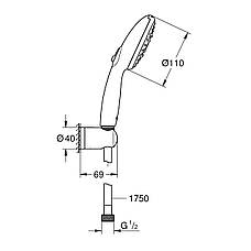 Душовий набір Grohe QuickFix Vitalio Start 110 26769001, фото 3