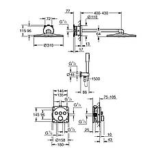 Душова система прихованого монтажу термостатична Grohe QuickFix Precision SmartControl 34874000, фото 3