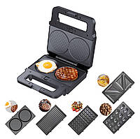 Мультипекар, гриль-котлетниця, вафельниця, 5в1 2200Вт мультимейкер Zepline ZP-813