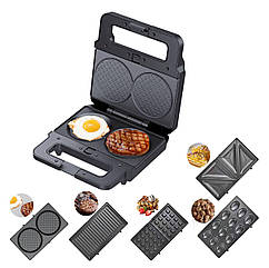 Мультипекар, гриль-котлетниця, вафельниця, 5в1 2200Вт мультимейкер Zepline ZP-813