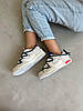 Жіночі кросівки Nike Dunk Low Off White Blue Кеди Найк Данк Лоу білі замша шкіра демісезон, фото 10