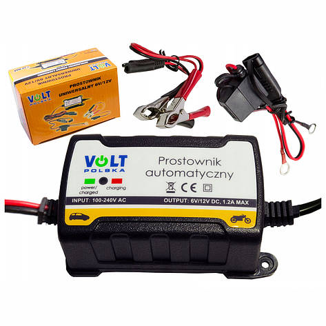 Зарядний пристрій для олив'яно-кислотних акумуляторів 6 V/12 V 1,2 A (6PRO061202) Volt Polska, фото 1