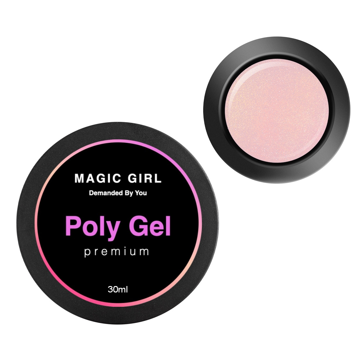 Полігель для нарощування Magic Girl PolyGel Shine №1 пудровий 30мл, фото 1