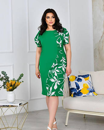 Стильна жіноча сукня, тканина "Софт" розмір 58, фото 1