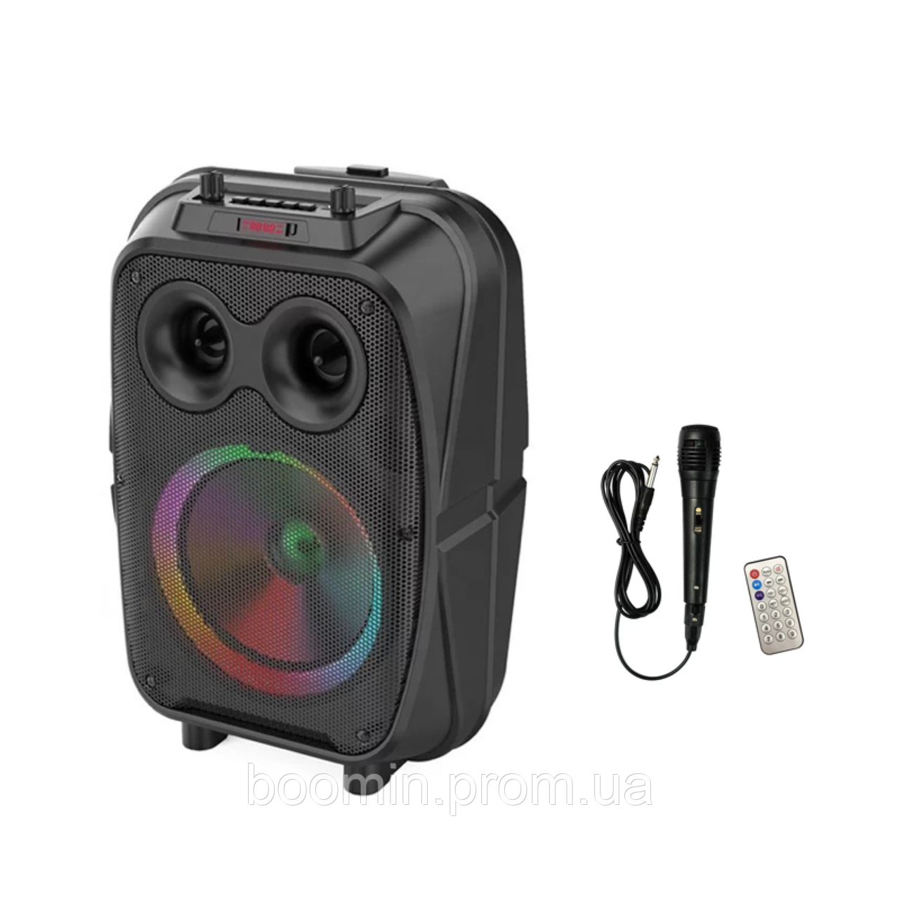Переносная музыкальная колонка с проводным микрофоном ZQS-8120 bm (ID ...