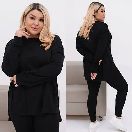 Стильний жіночий костюм на байці, тканина "Трикотаж" 52, 54, 56, 58, 60, 62 розмір 52, фото 1