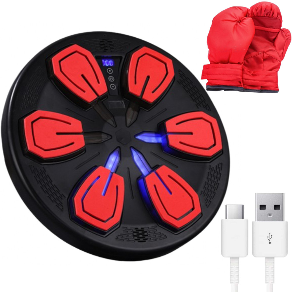 Настінна боксерська мішень з Bluetooth колонкою та підсвіткою / Тренажер для боксу / Інтерактивна мішень, фото 1