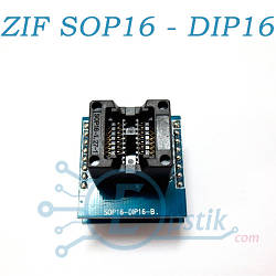 Перехідник-адаптер ZIF SOP16 150mil на DIP16